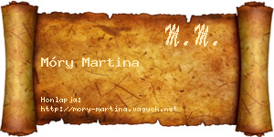 Móry Martina névjegykártya